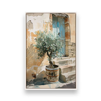 [Color:Opaque White], Picture of art in a White frame