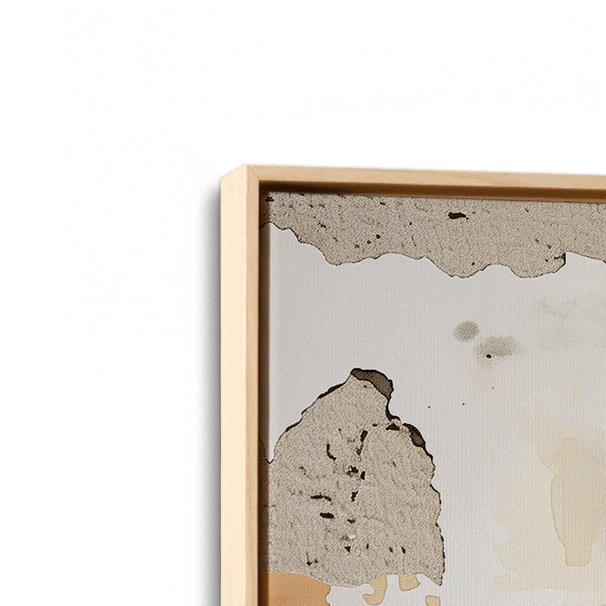 [Color:American Maple], Picture of art in a American Maple frame at an angle