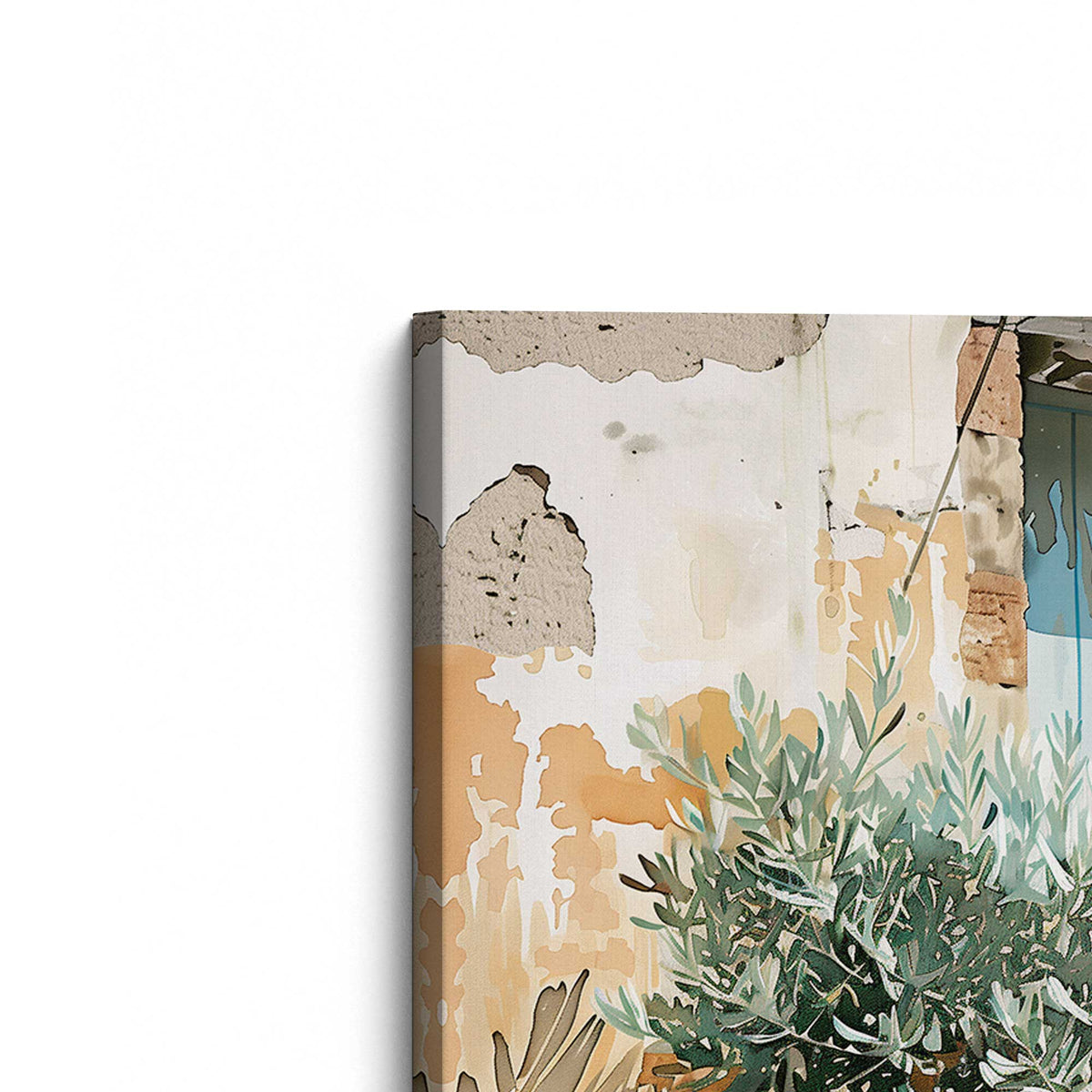 [Color:Stretched Canvas], Picture of the corner of the art