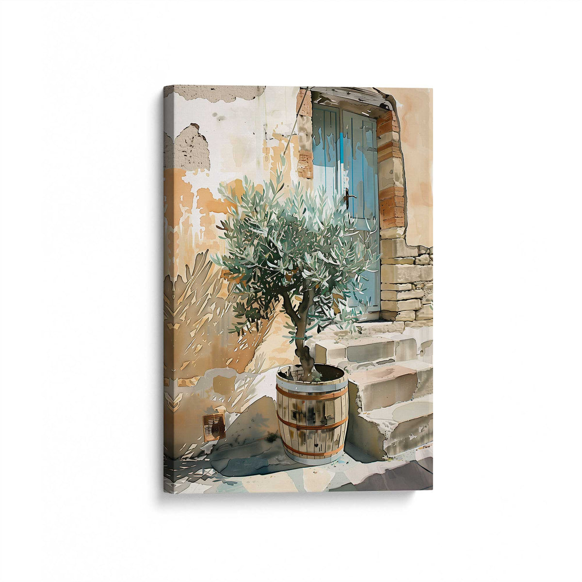 [Color:Stretched Canvas], Picture of art at an angle