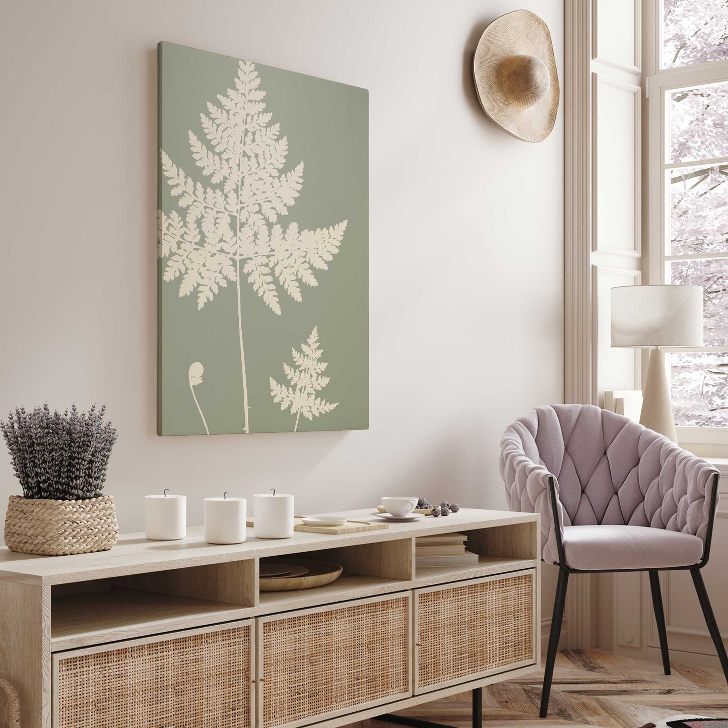 [color:Stretched Canvas], Picture of art on wall