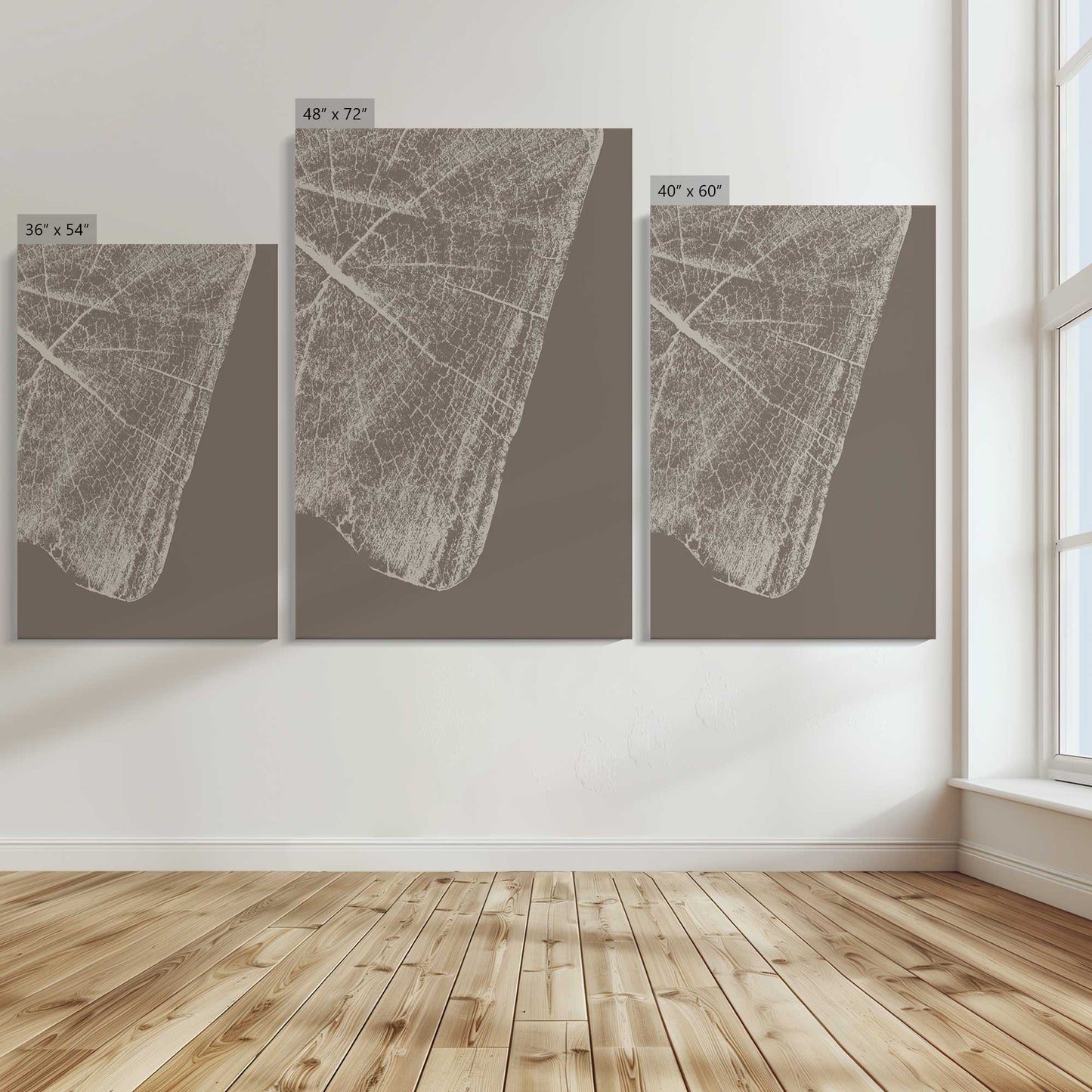 [Color:Stretched Canvas], Image showing the size comparisons