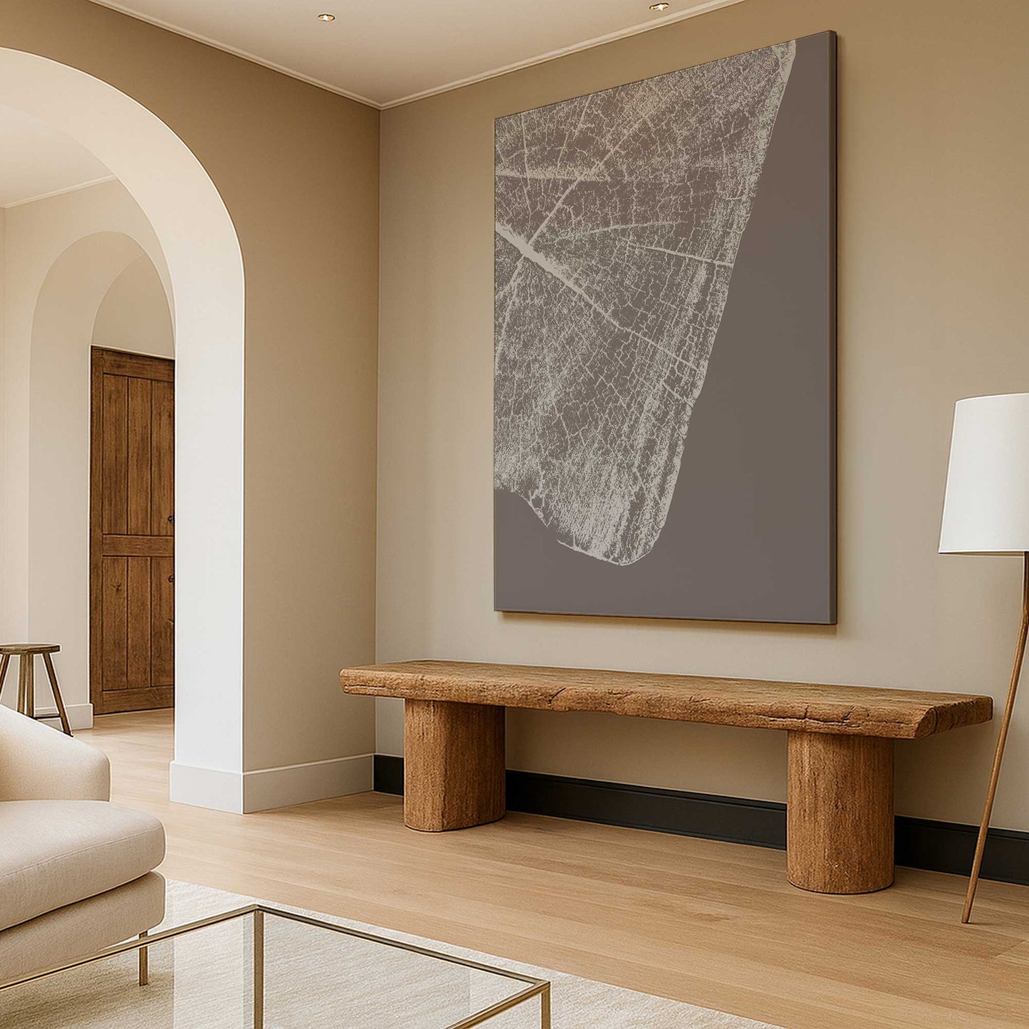 [Color:Stretched Canvas], Picture of art in a room