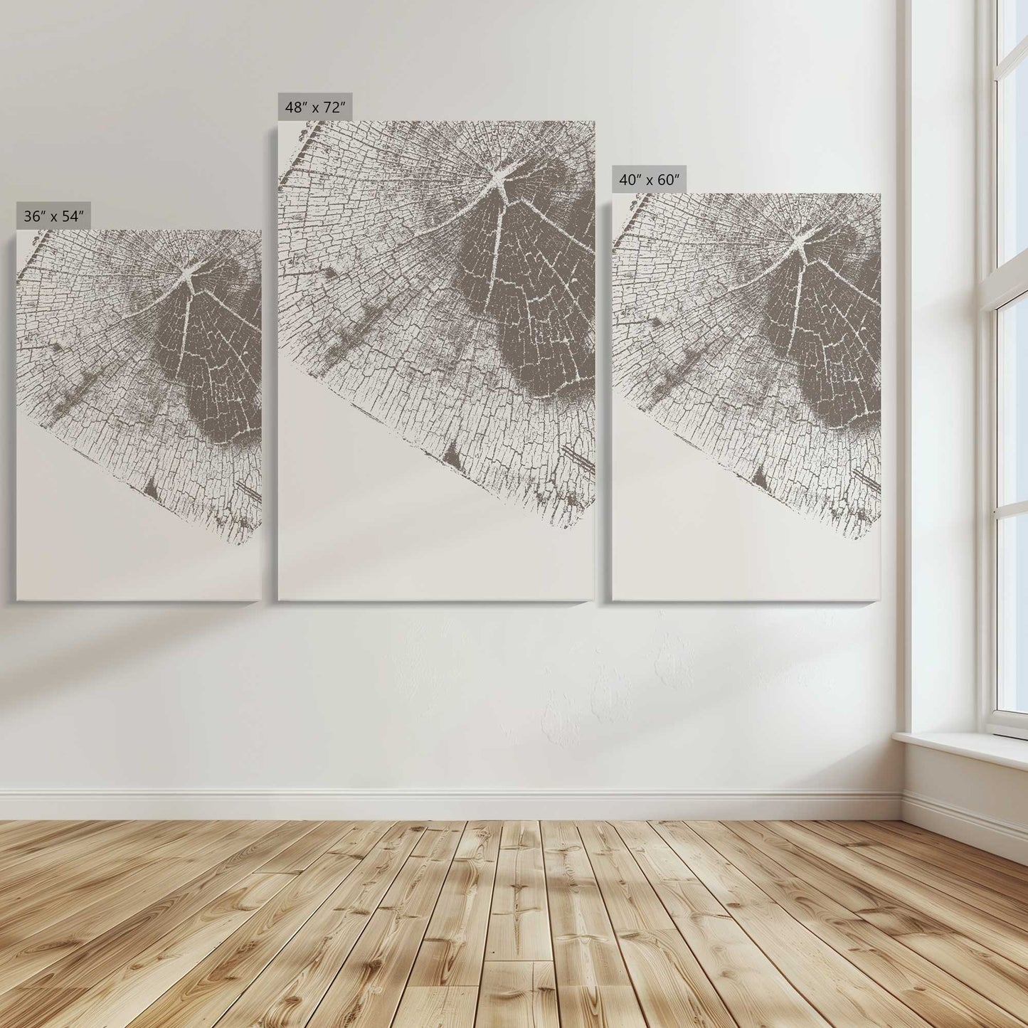 [Color:Stretched Canvas], Image showing the size comparisons