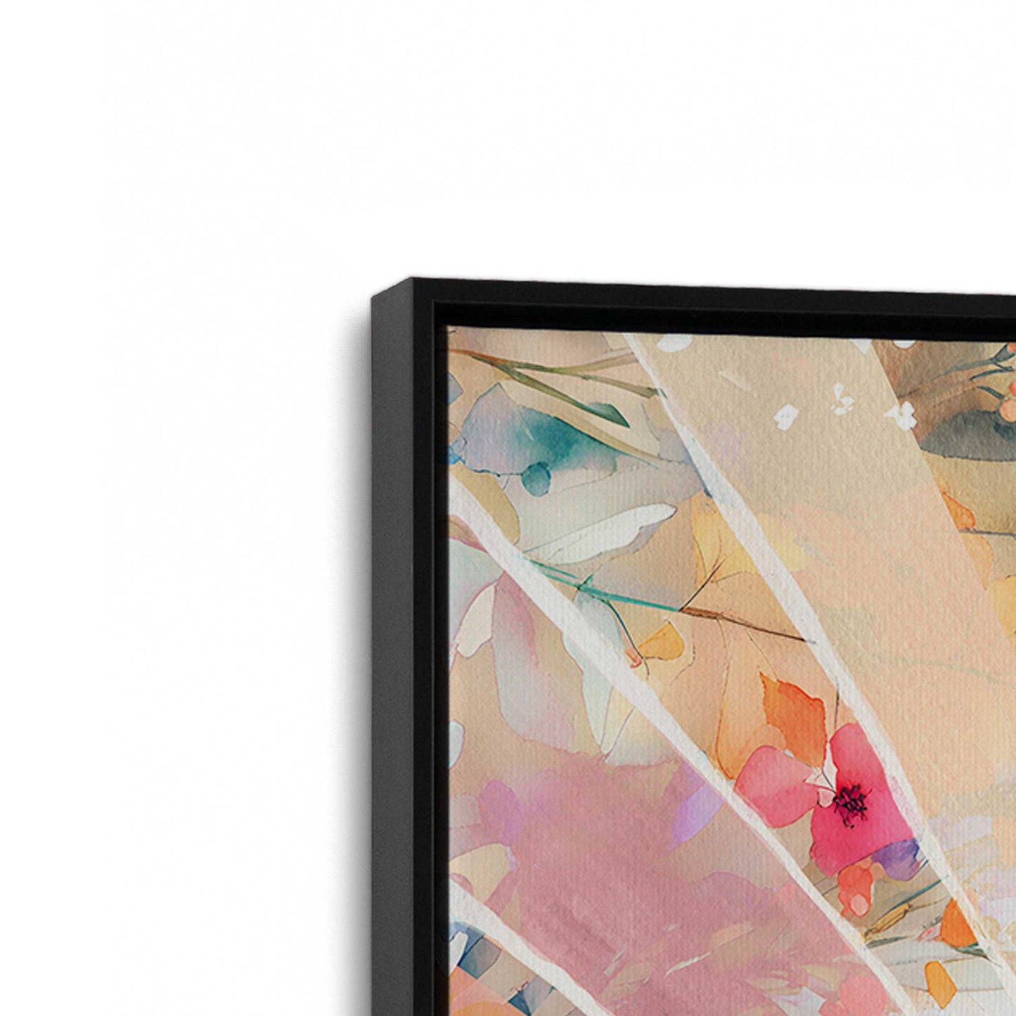 [Color:Satin Black], Picture of art in a Satin Black frame at an angle