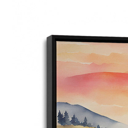 [Color:Satin Black], Picture of art in a Satin Black frame at an angle