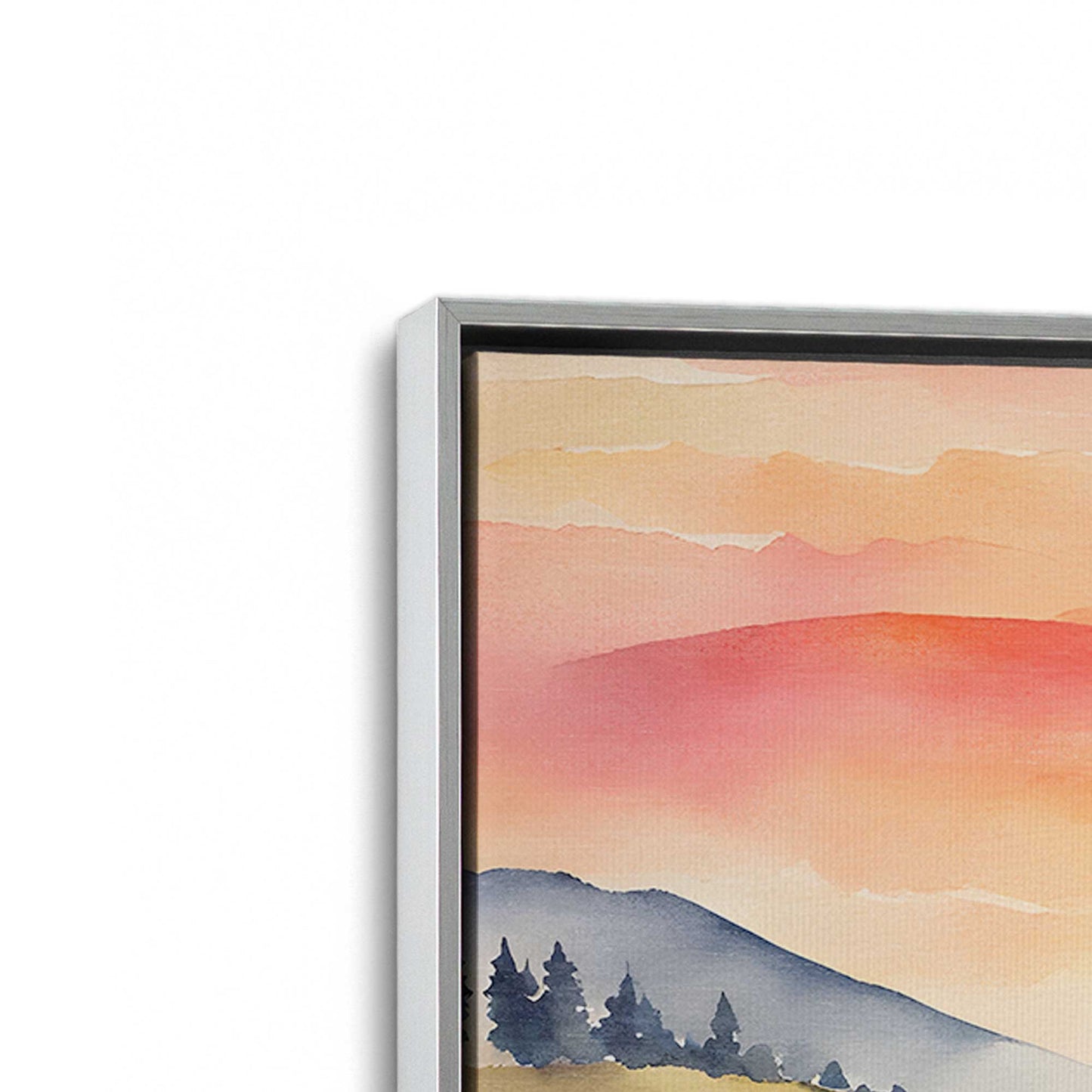 [Color:Polished Chrome], Picture of art in a Polished Chrome frame at an angle