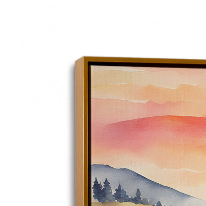 [Color:Polished Gold], Picture of art in a Polished Gold frame at an angle