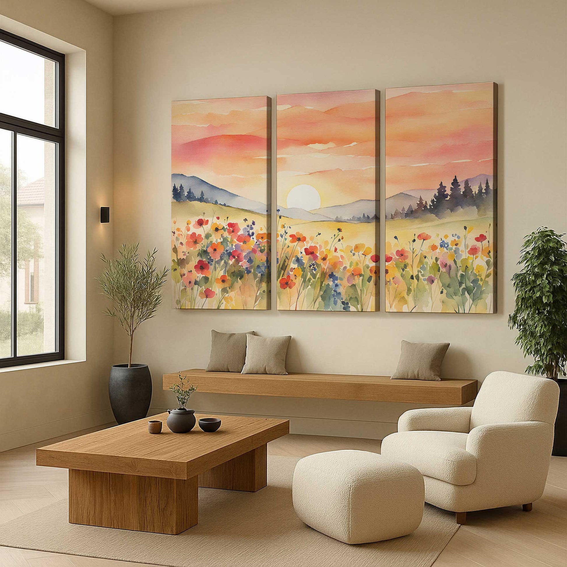 [Color:Stretched Canvas], Picture of art in a room