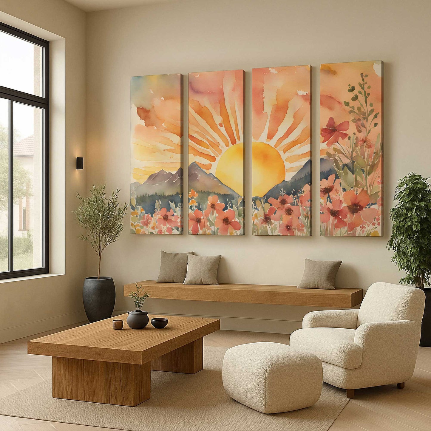 [Color:Stretched Canvas], Picture of art in a room