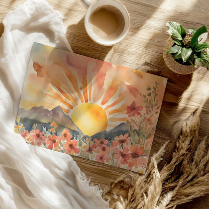 Blossoms and Sunrise Glow Print