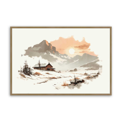 [Color:Brushed Gold], Picture of art in a Brushed Gold frame