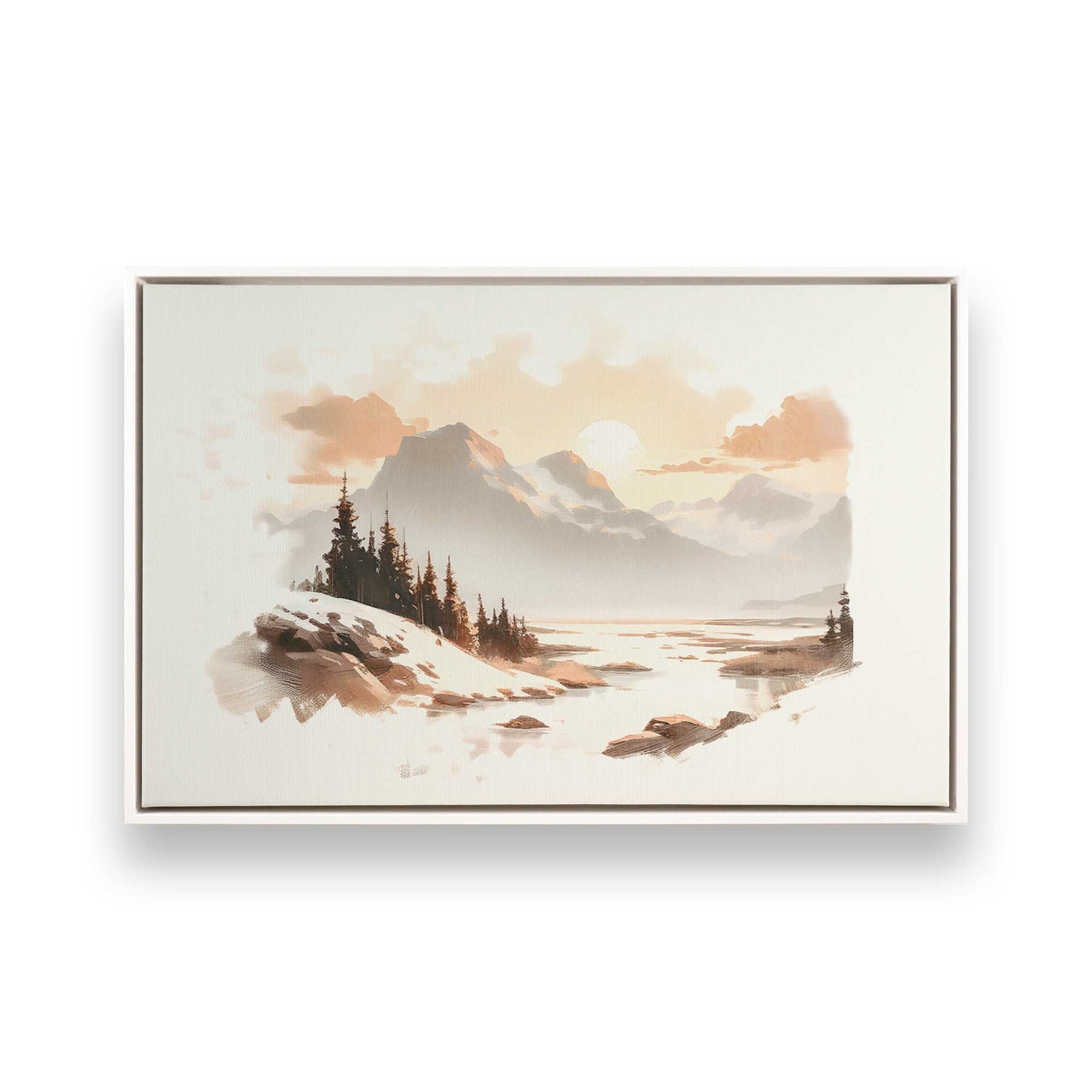 [Color:Opaque White], Picture of art in a White frame