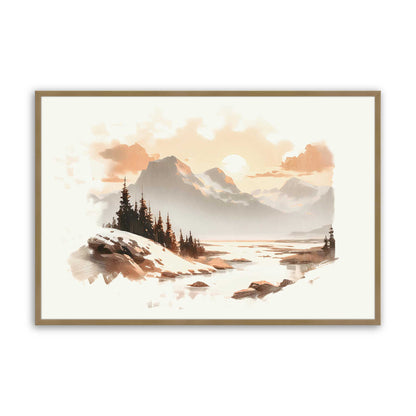 [Color:Brushed Gold], Picture of art in a Brushed Gold frame