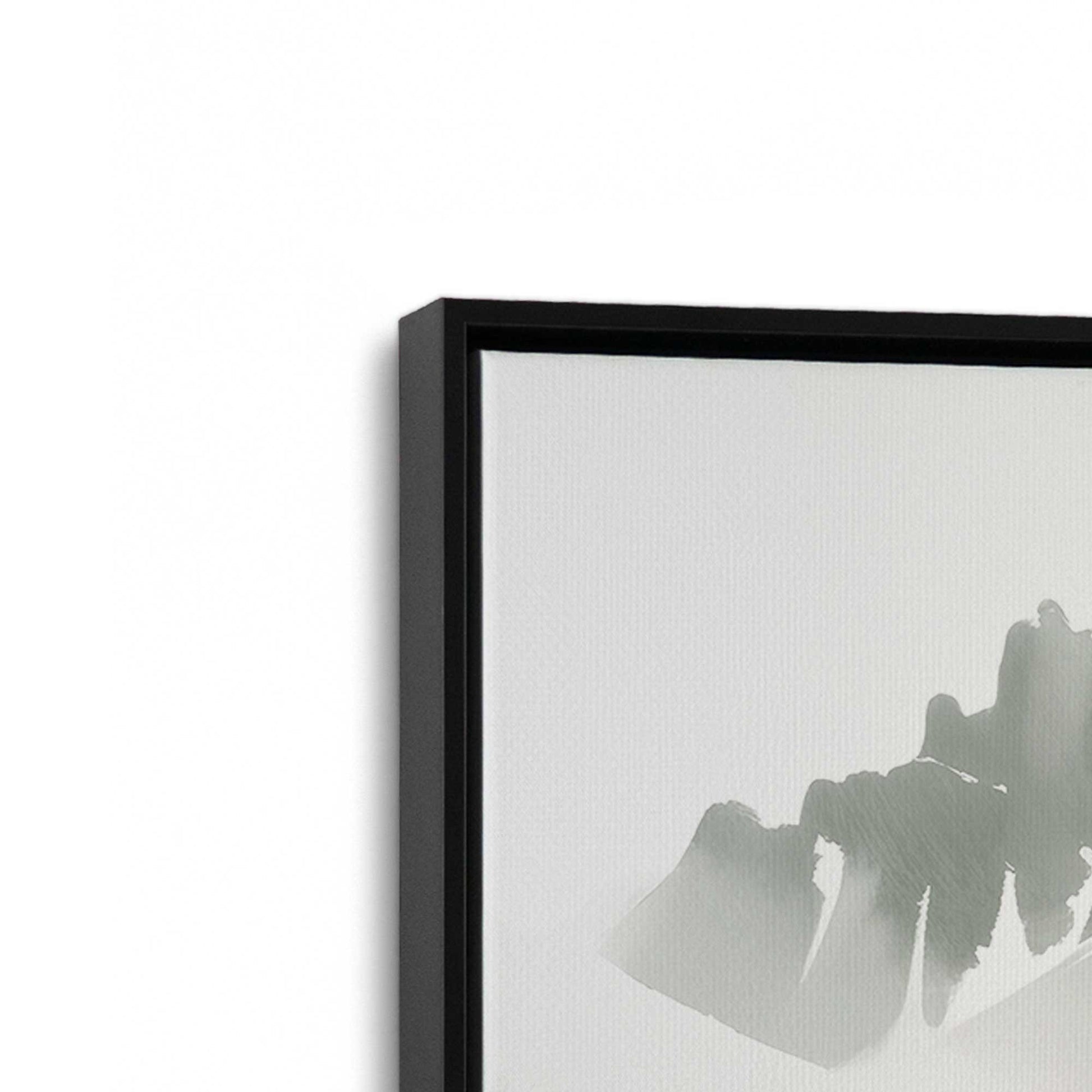 [Color:Satin Black], Picture of art in a Satin Black frame at an angle