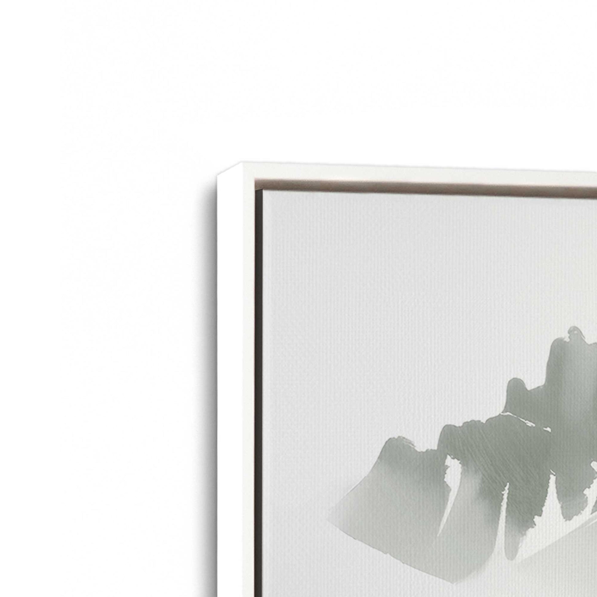 [Color:Opaque White], Picture of art in a White frame at an angle