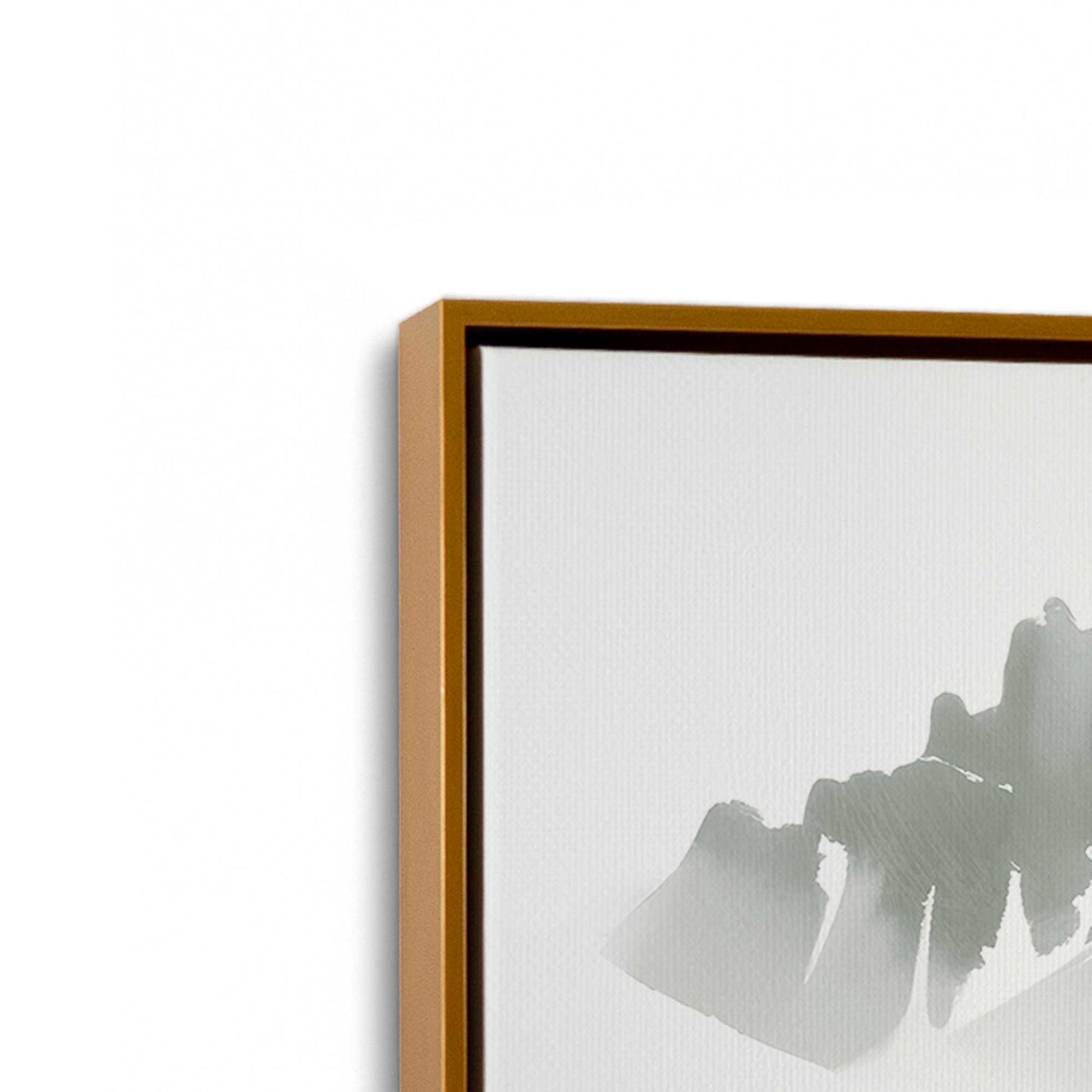 [Color:Polished Gold], Picture of art in a Polished Gold frame at an angle