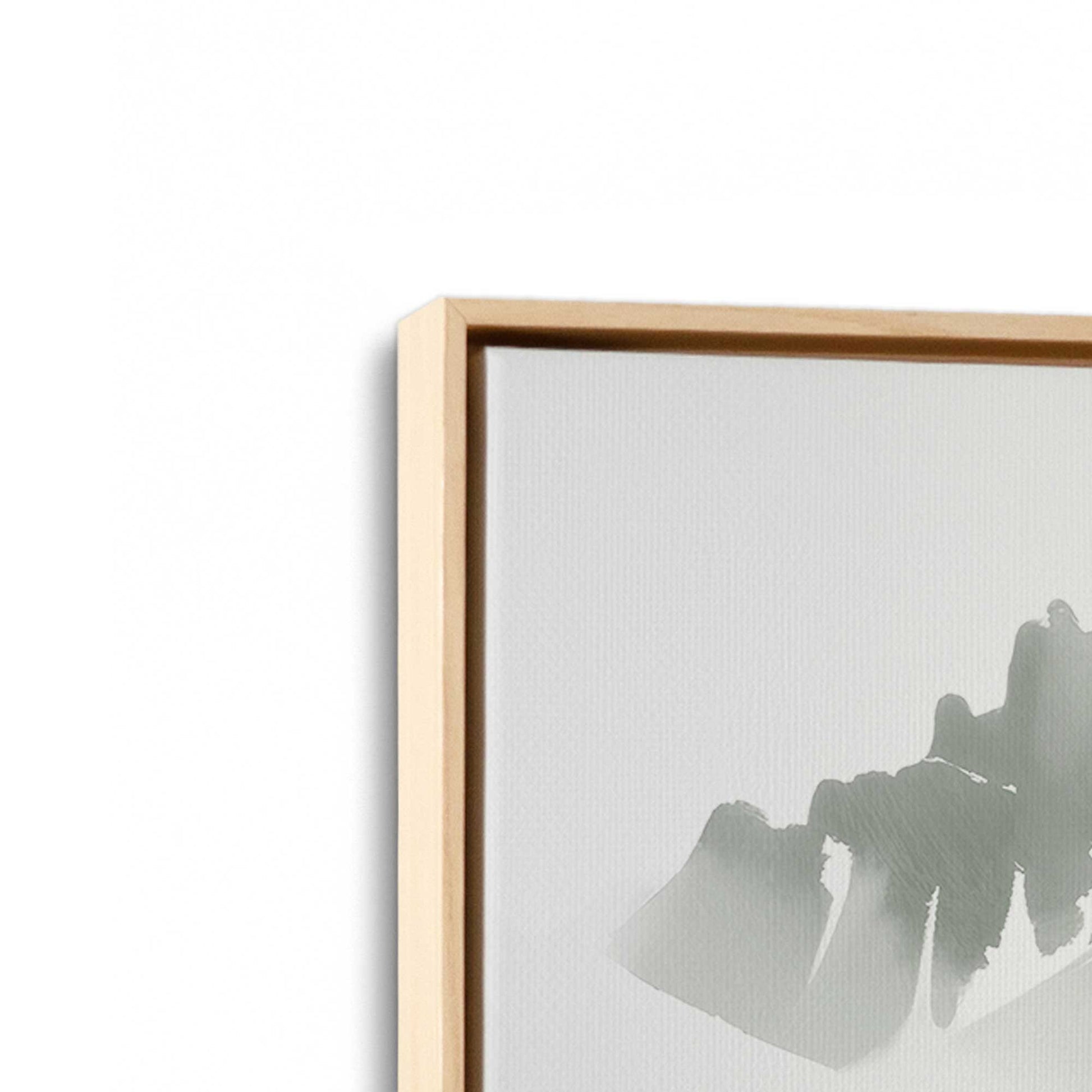 [Color:American Maple], Picture of art in a American Maple frame at an angle