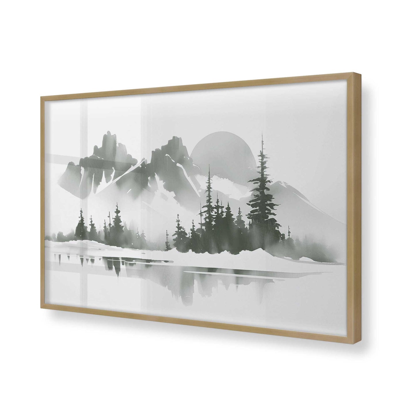 [Color:Brushed Gold], Picture of art in a Brushed Gold frame of the corner