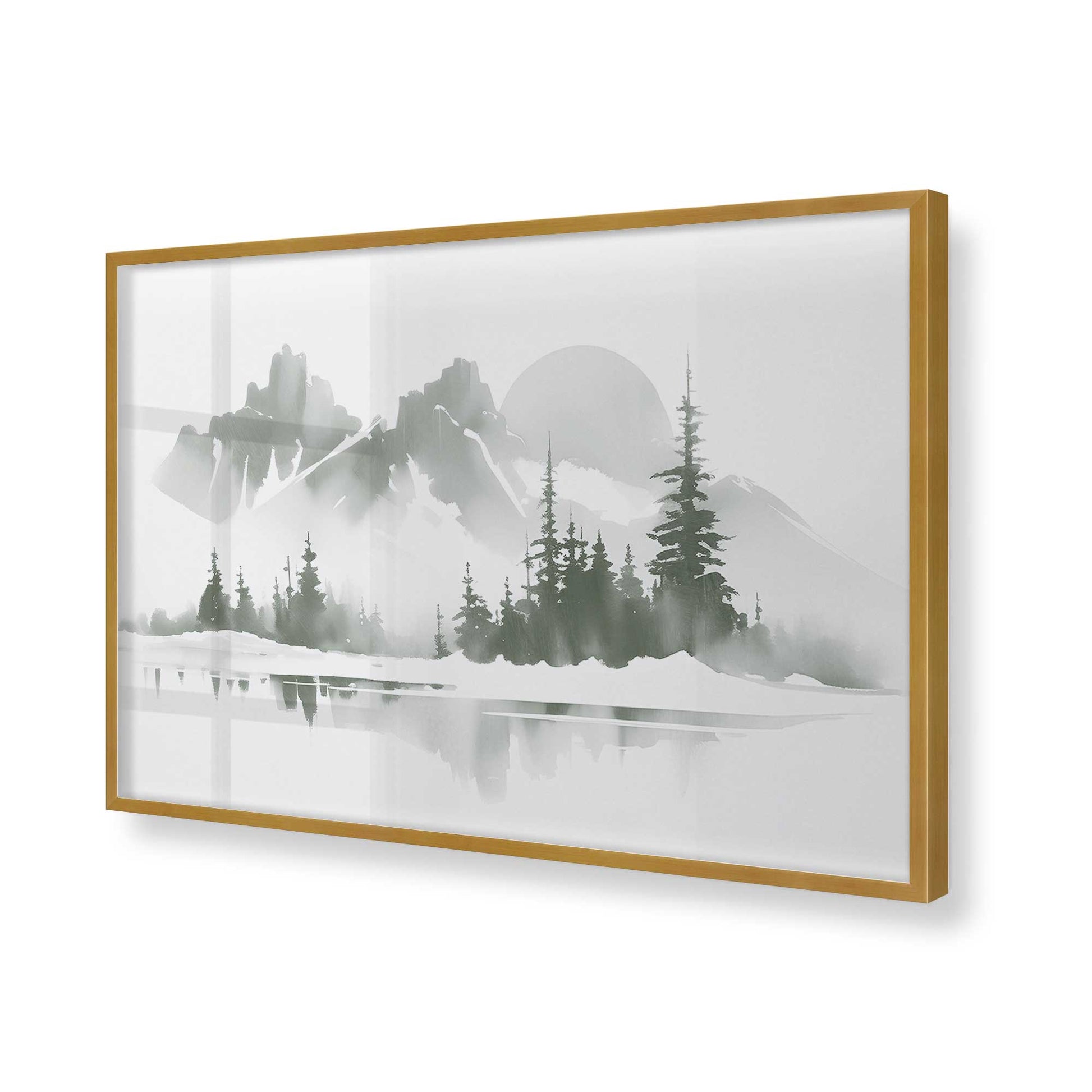 [Color:Polished Gold], Picture of art in a Polished Gold frame of the corner