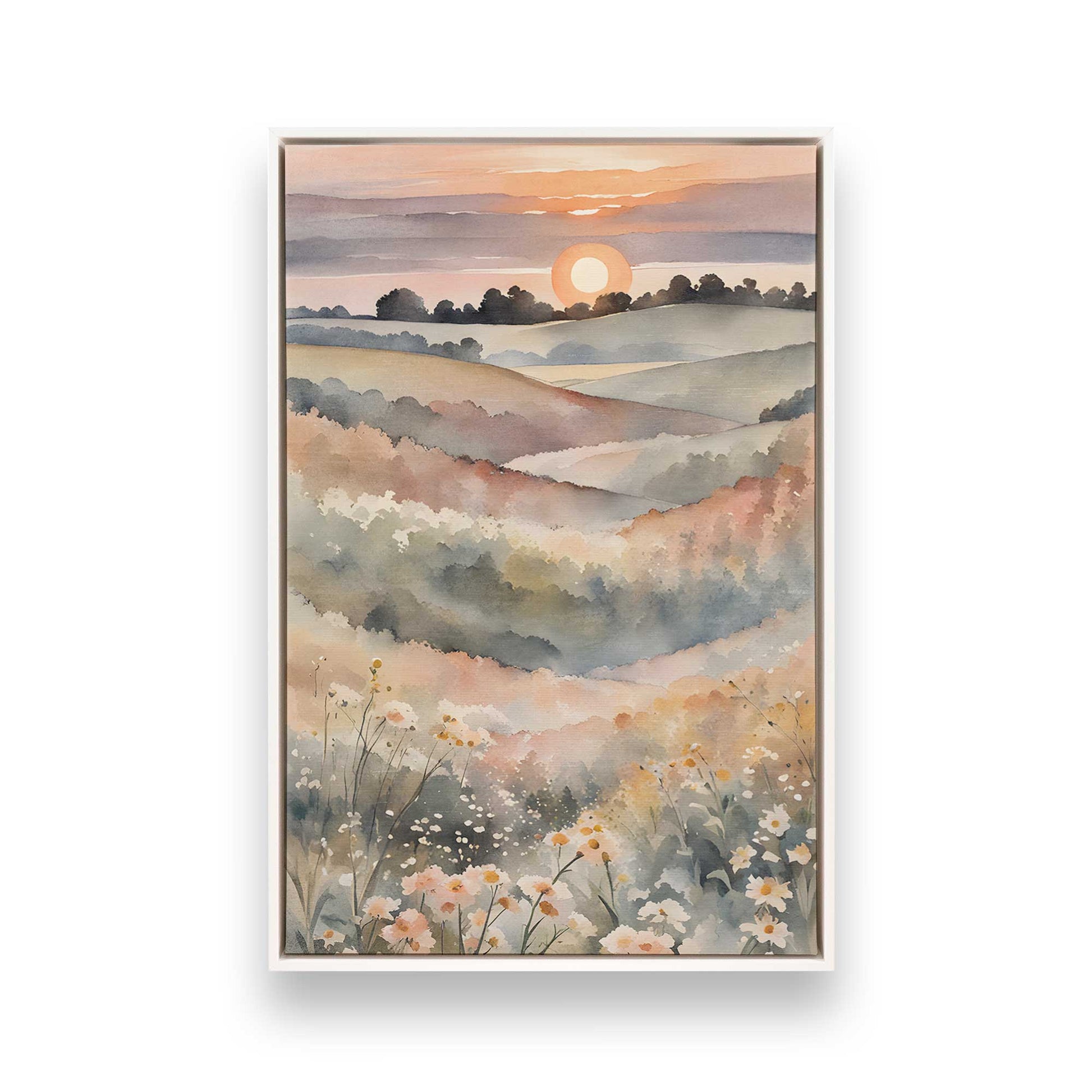 [Color:Opaque White], Picture of art in a White frame