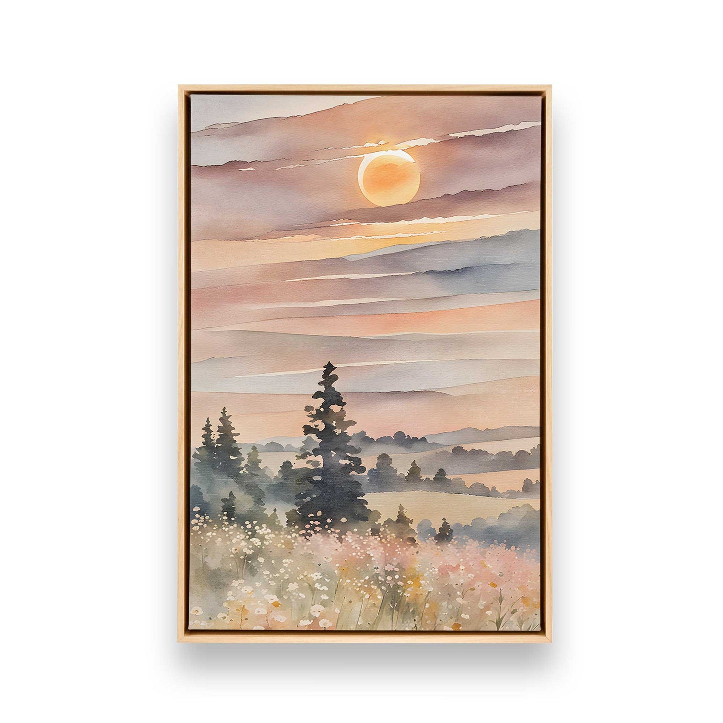 [Color:American Maple], Picture of art in a American Maple frame