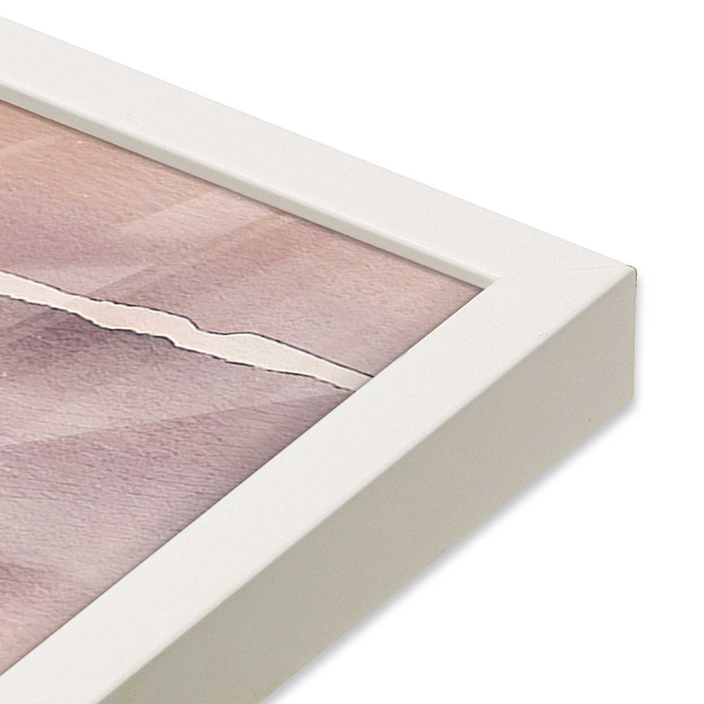 [Color:Opaque White], Picture of art in a Opaque White frame at an angle