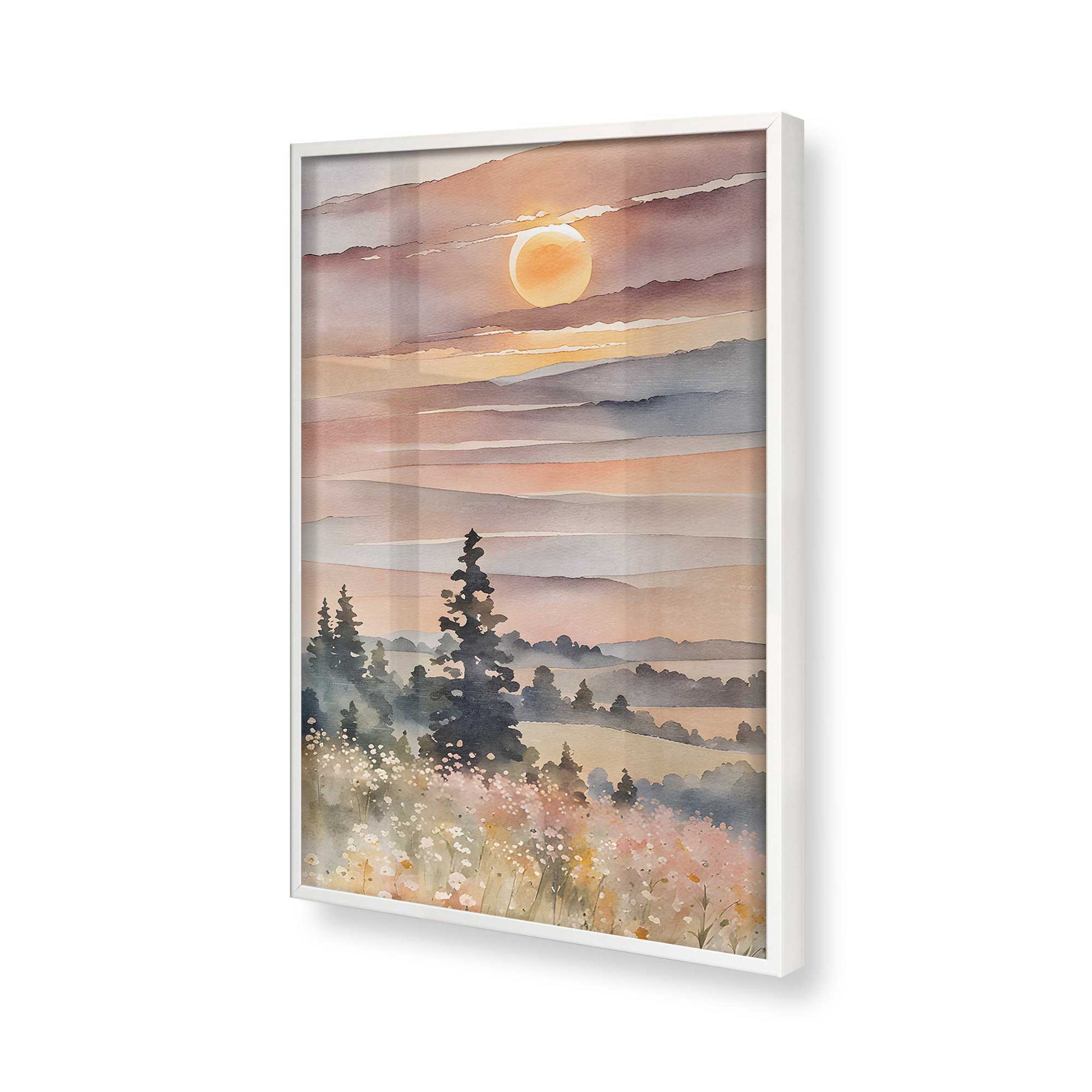 [Color:Opaque White], Picture of art in a Opaque White frame of the corner