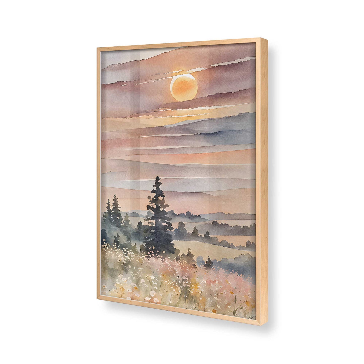 [Color:Raw Maple], Picture of art in a Raw Maple frame of the corner