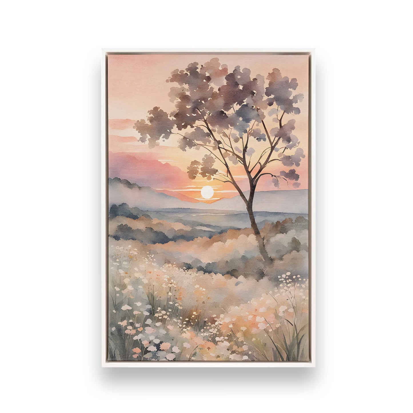 [Color:Opaque White], Picture of art in a White frame