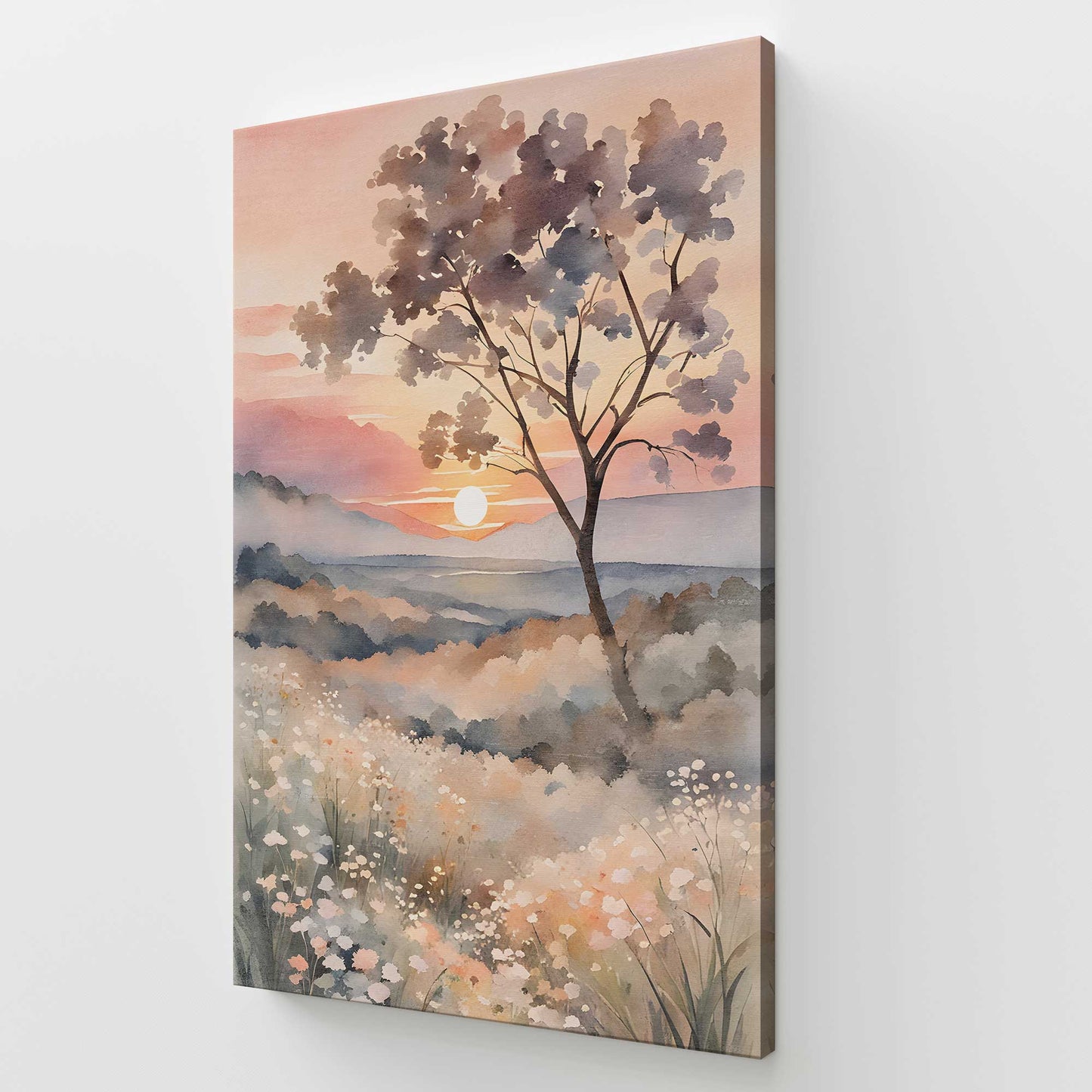 [Color:Stretched Canvas], Picture of art at an angle