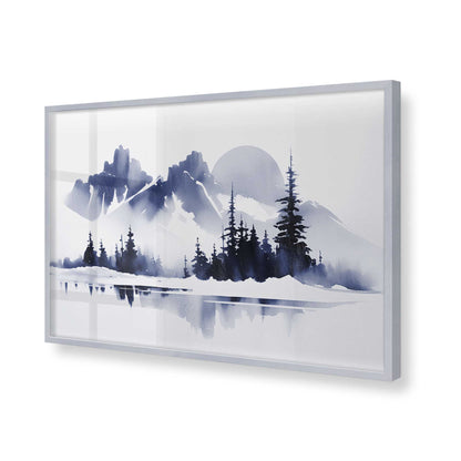 [Color:Polished Chrome], Picture of art in a Polished Chrome frame of the corner