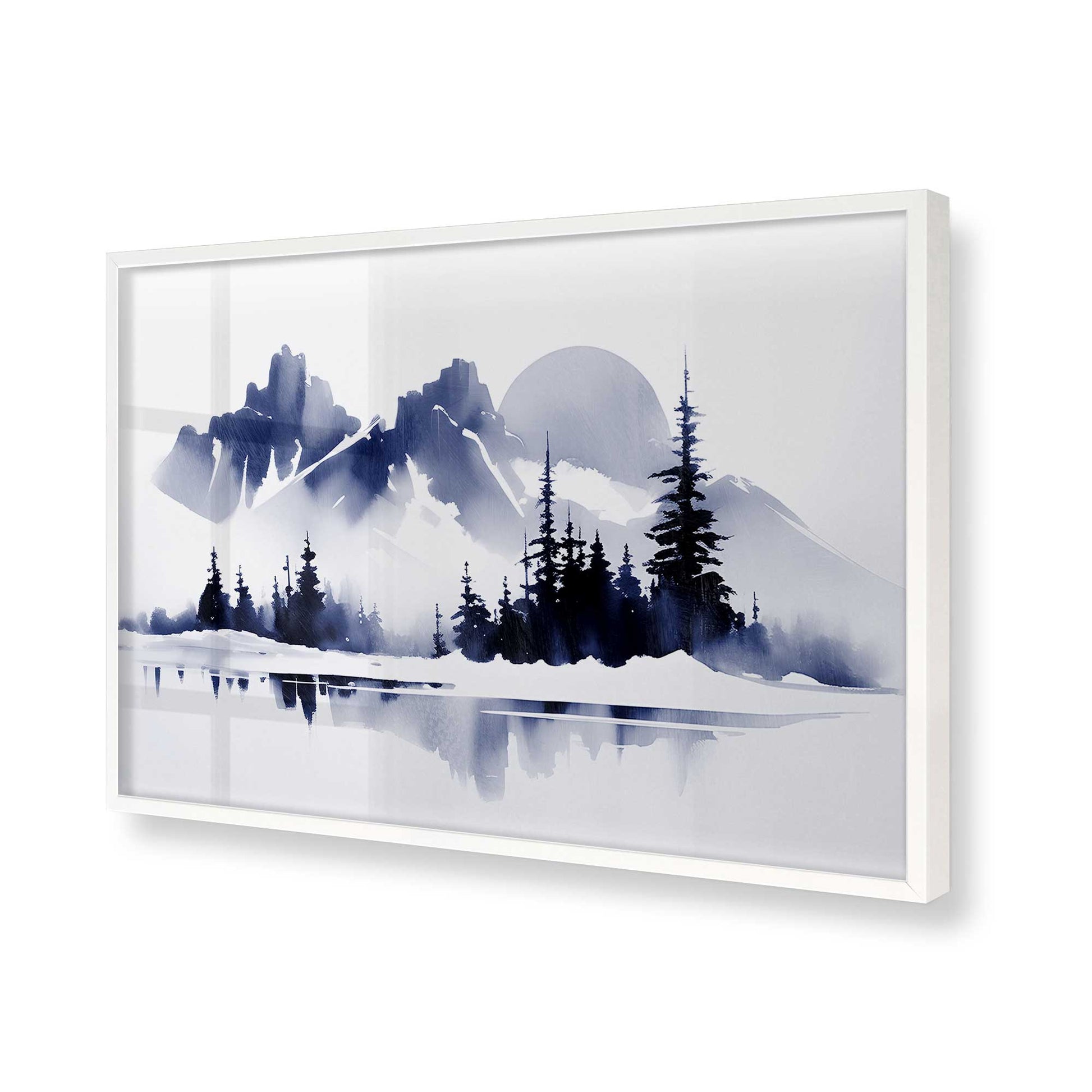 [Color:Opaque White], Picture of art in a Opaque White frame of the corner