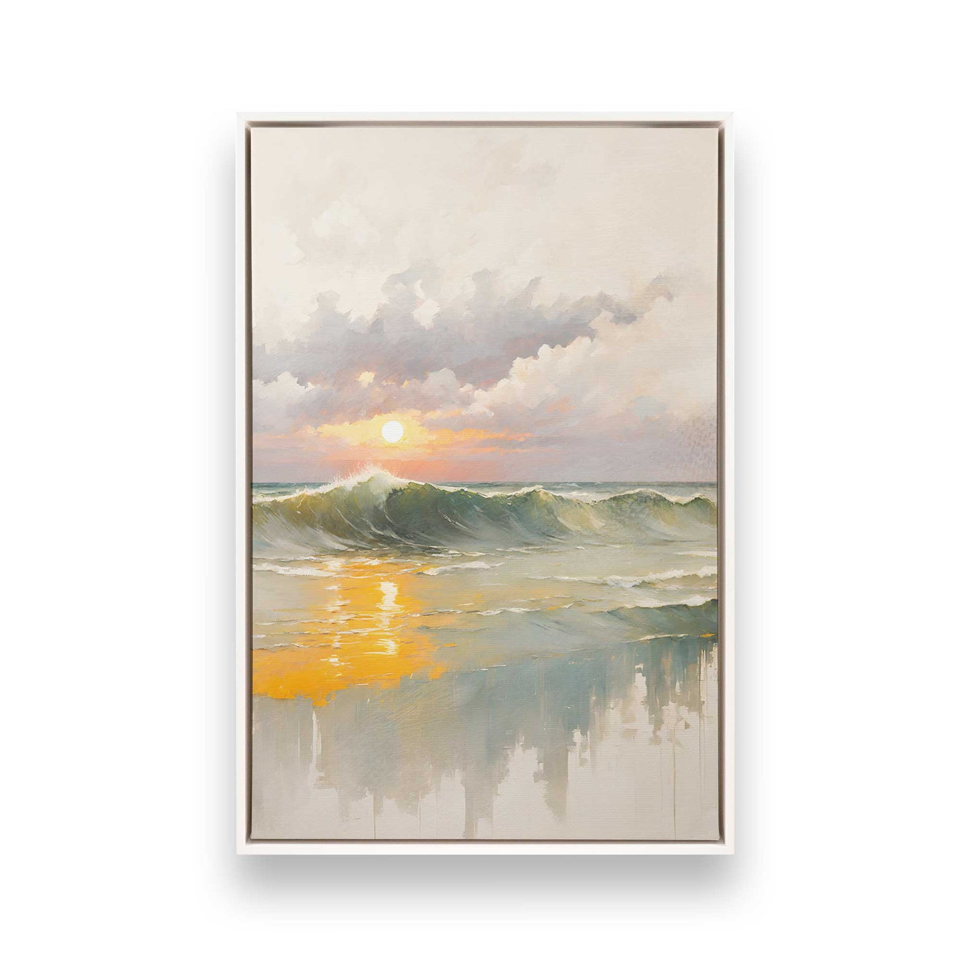 [Color:Opaque White], Picture of art in a White frame