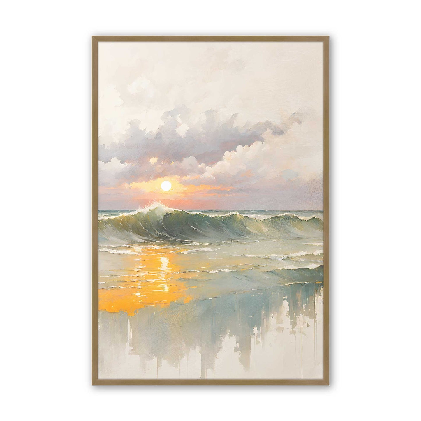 [Color:Brushed Gold], Picture of art in a Brushed Gold frame