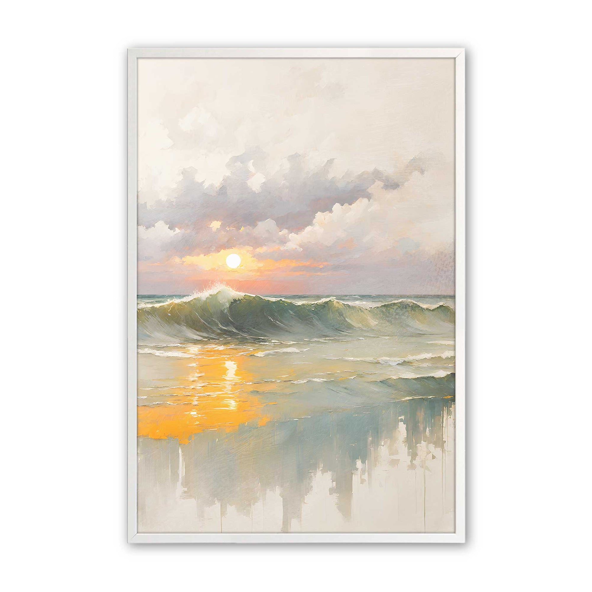 [Color:Opaque White], Picture of art in a Opaque White frame