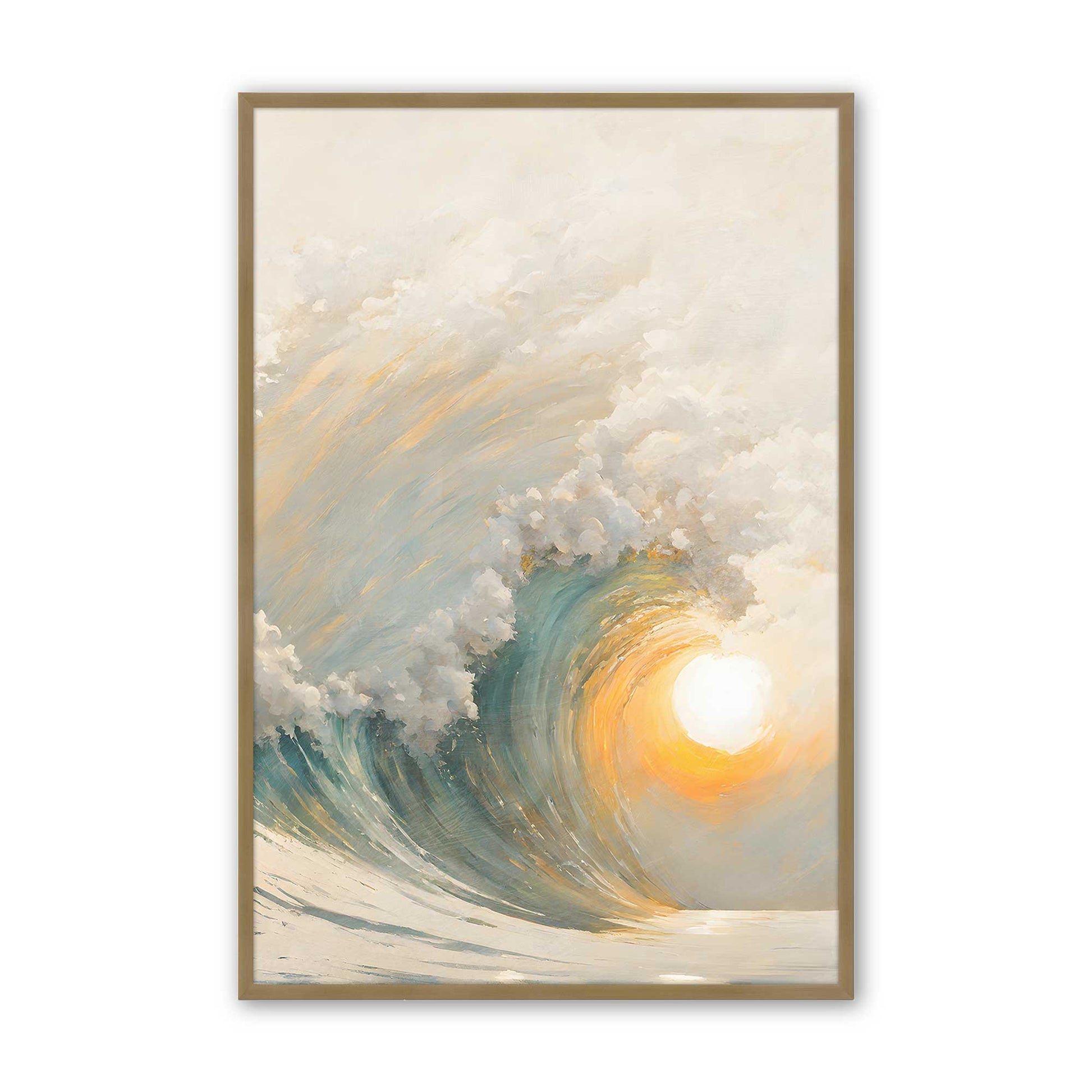 [Color:Brushed Gold], Picture of art in a Brushed Gold frame