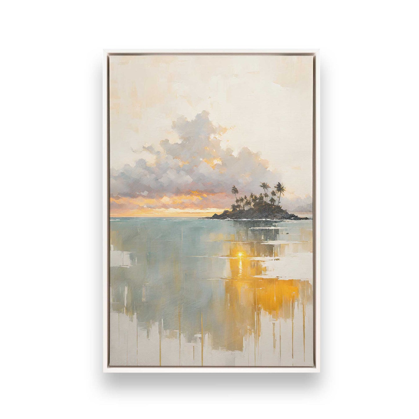 [Color:Opaque White], Picture of art in a White frame