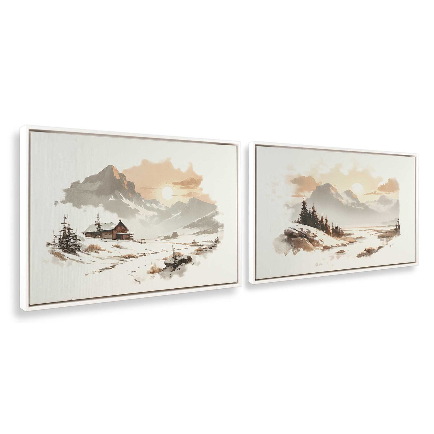 [Color:Opaque White], Picture of art in a White frame at an angle