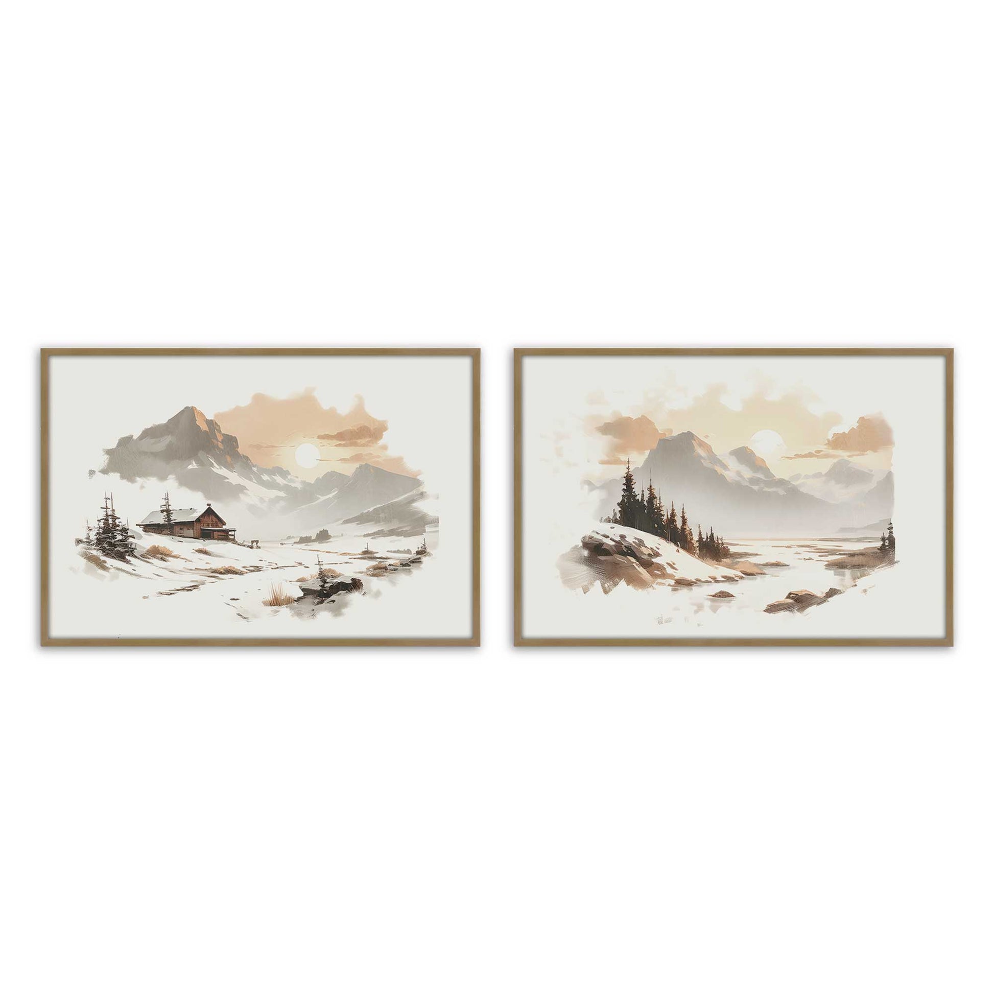 [Color:Brushed Gold], Picture of art in a Brushed Gold frame