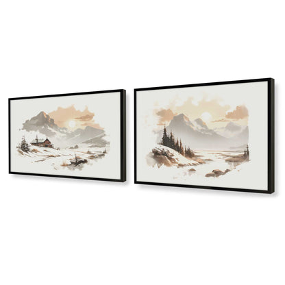 [Color:Satin Black], Picture of art in a Satin Black frame at an angle