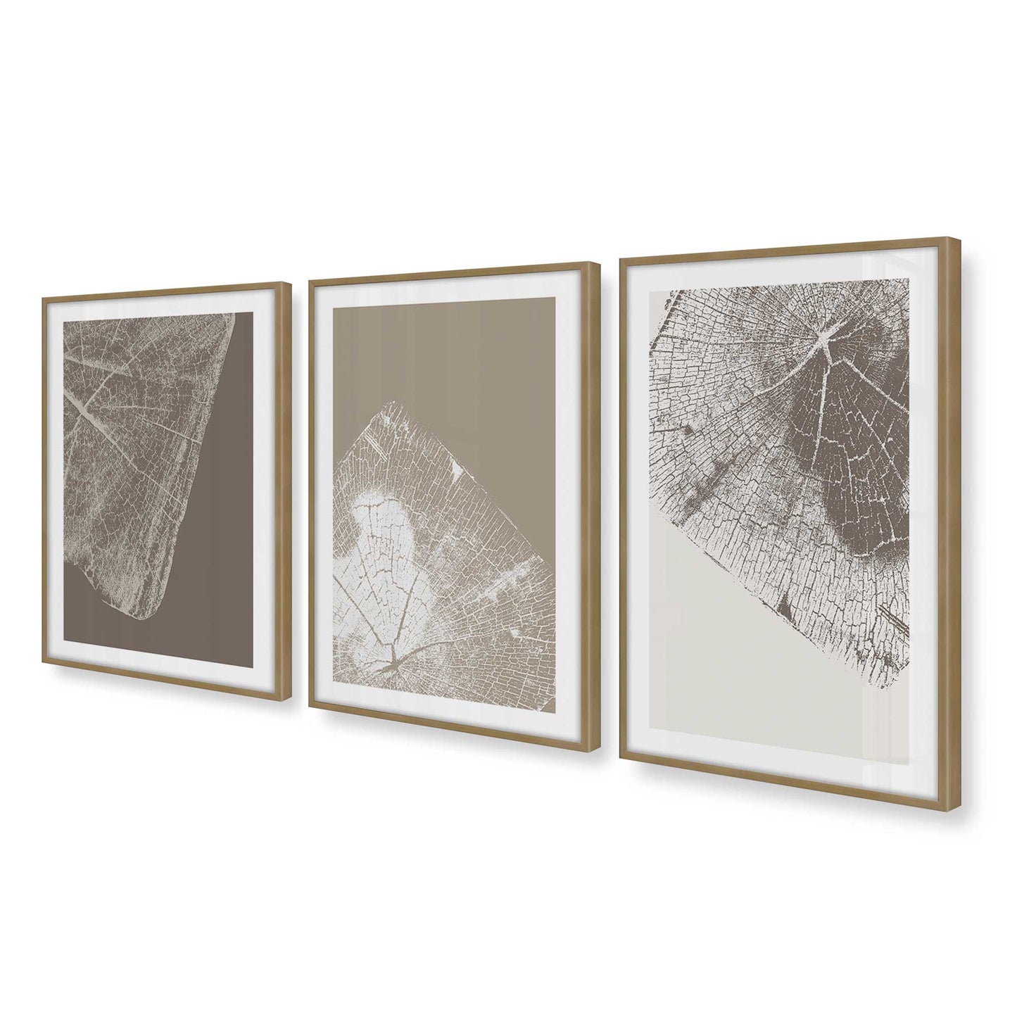 [Color:Brushed Gold], Picture of art in a Brushed Gold frame at an angle