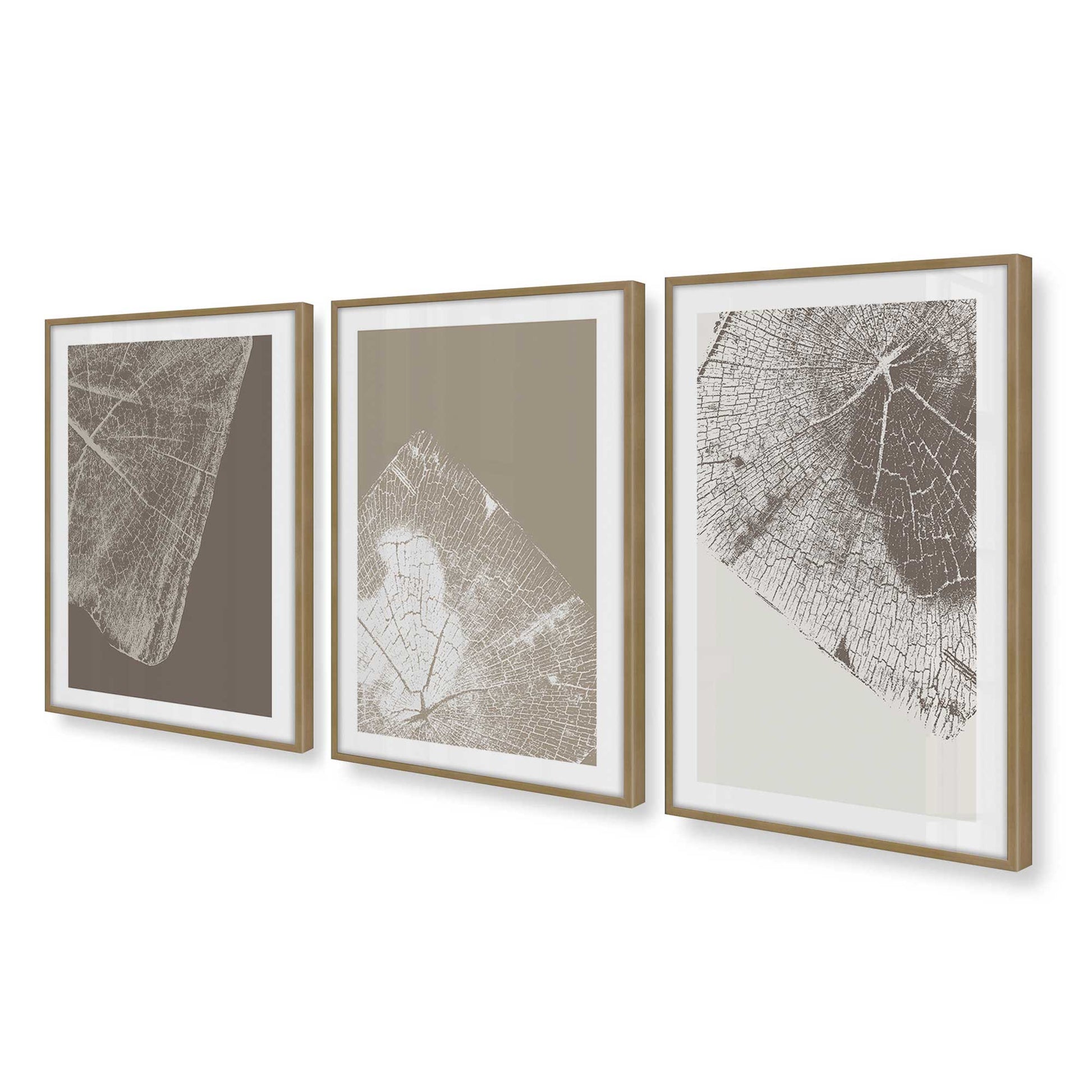 [Color:Brushed Gold], Picture of art in a Brushed Gold frame at an angle