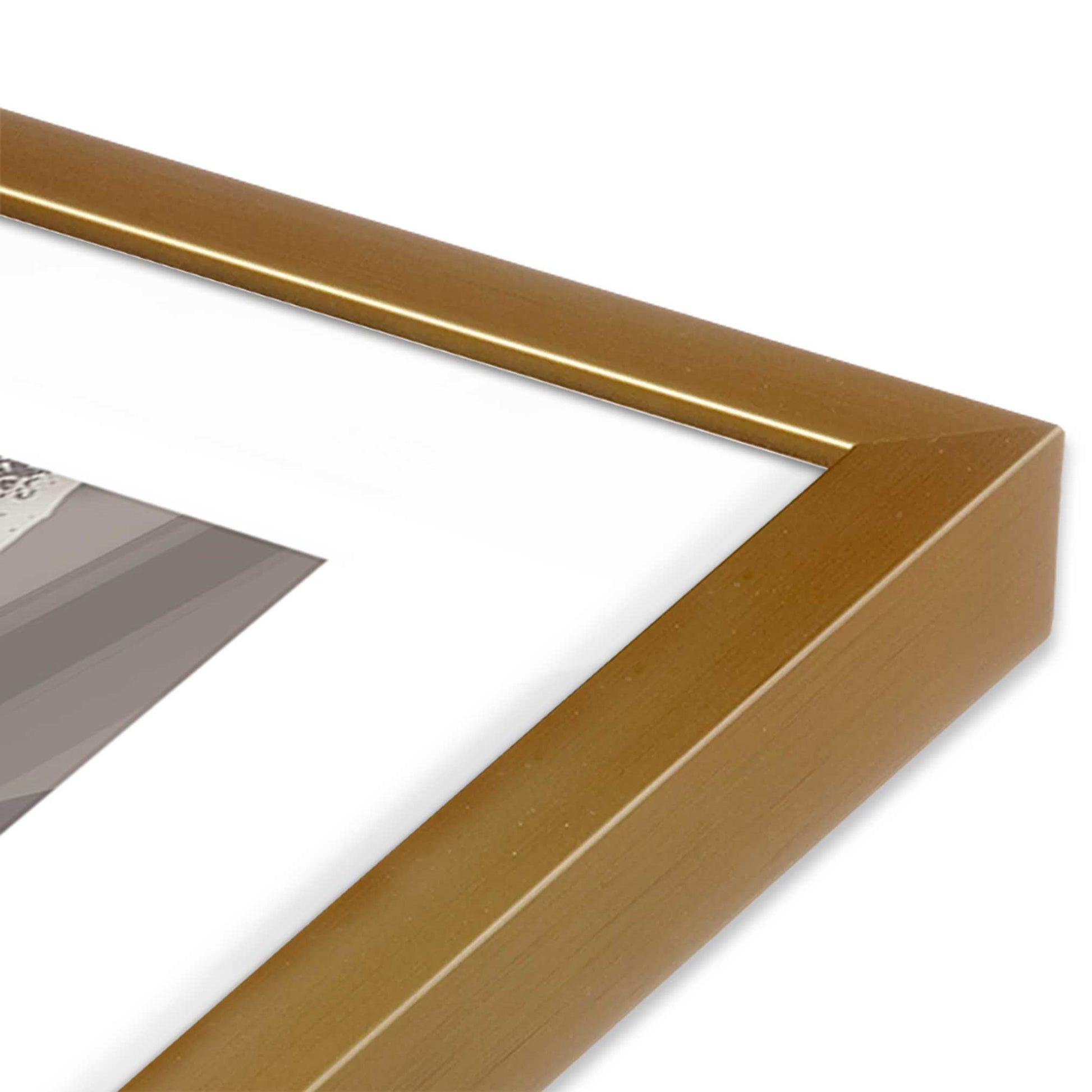 [Color:Polished Gold], Picture of art in a Polished Gold frame of the corner