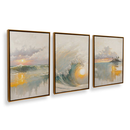 [Color:Polished Gold], Picture of art in a Polished Gold frame at an angle