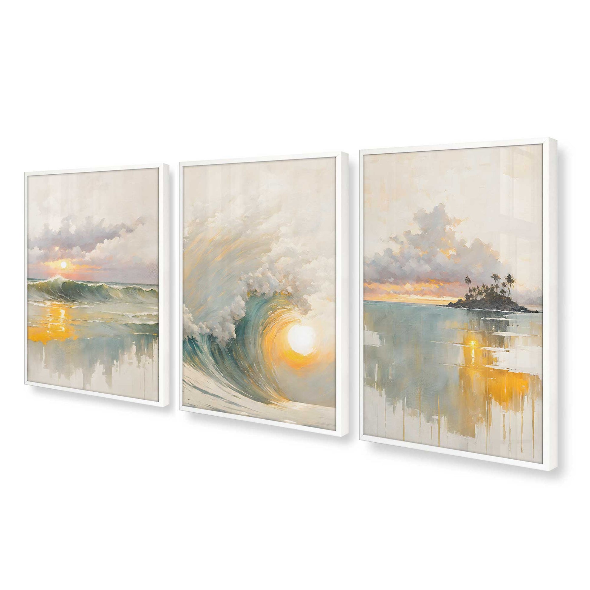 [Color:Opaque White], Picture of art in a Opaque White frame at an angle