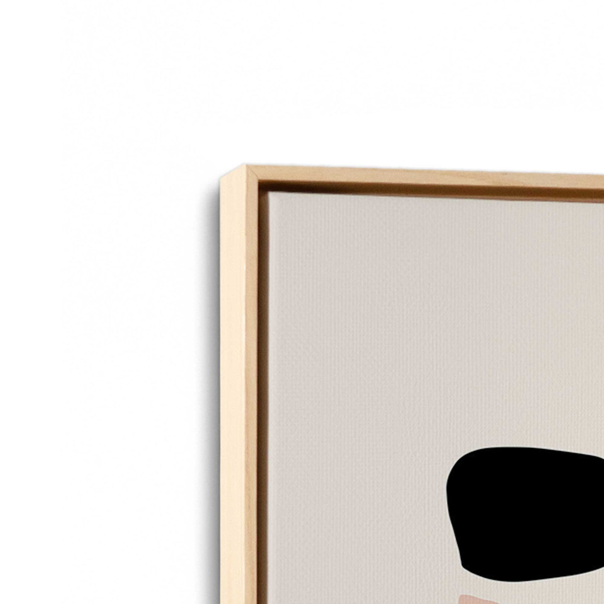 [Color:American Maple], Picture of art in a American Maple frame at an angle