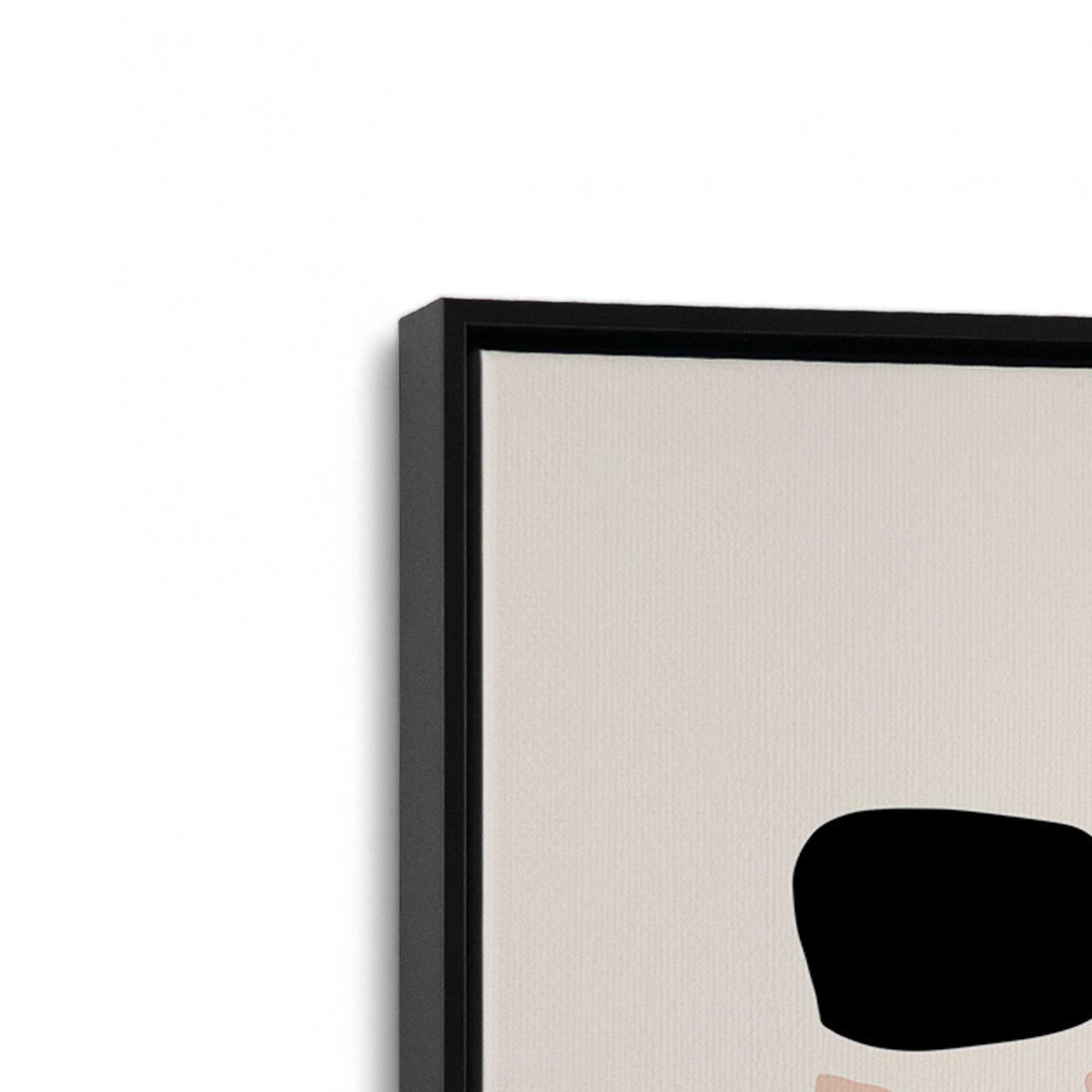 [Color:Satin Black], Picture of art in a Satin Black frame at an angle