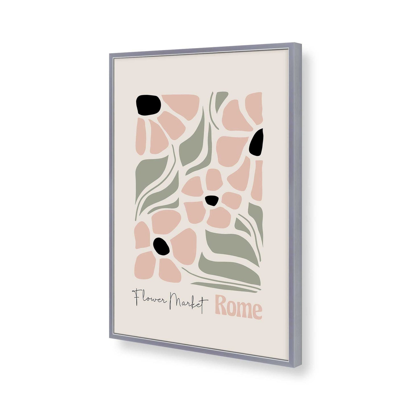 [Color:Polished Chrome], Picture of art in a Polished Chrome frame of the corner
