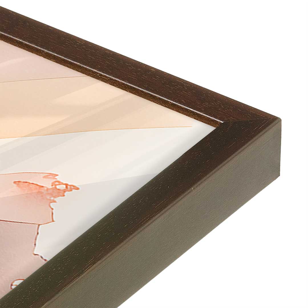 [Color:Belvinder Brown], Picture of art in a Belvinder Brown frame at an angle